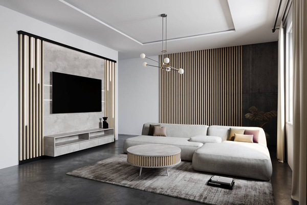 Dąb Naturalny Fornitury - Lamele Premium 3D Slim S - 20x20 mm - Panele meblowe ścienne trójwymiarowe